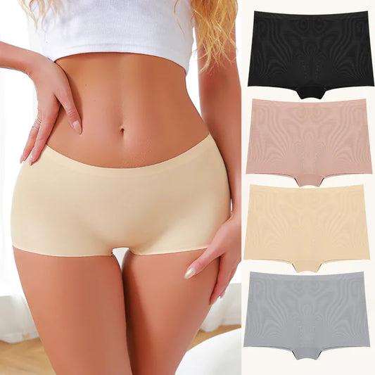 Women's Seamless Panties Sports Boxers Underwear Female Solid Color Comfortable Briefs Cozy Lingerie Intimate Underpants