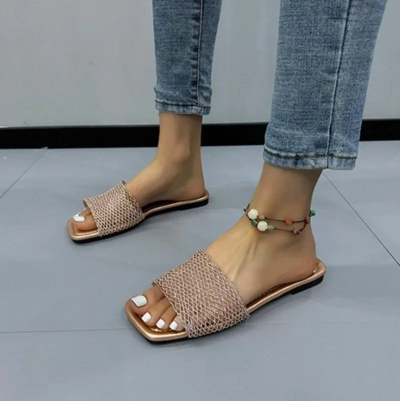 Women's Flat Sandals Lightweight Comfortable Casual Shoes Outdoor Vacation Beach Shoes