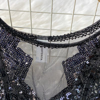Sexy Sleeveless V-neck mesh sequin Bodycon Dress Chic Women Slim Women Slip Dress