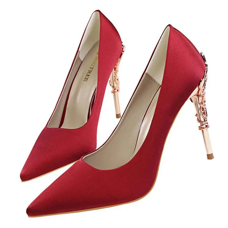 Women Shoes Spring Women Pumps Sequin Wedding Shoes Stilettos Metal Decoration  Heels Natalia Home Fashion    Natalia Home Fashion