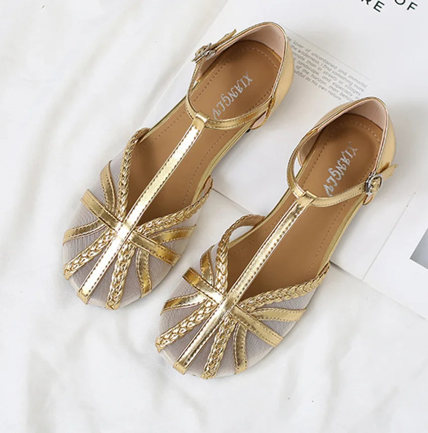 Designer Roman Flats Sandals Women Summer New Gladiator Low Heel Women Sandals