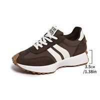 Retro Platform Women's Sneakers Summer Casual Patchwork Leather Sneakers Women's Outdoor Casual Comfort Shoes