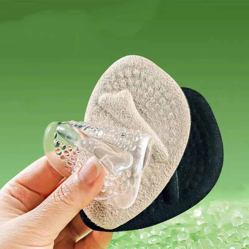 2 pair Silicone Metatarsal Pads for Shoes Non-Slip Self-Adhesive Forefoot Gel Foot Pads Sandals High Heels Shoe Insoles for Women