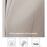 Elegant Professional Suit Dress Two-Piece Set Workwear Beauty Salon Uniform Long Sleeve Formal Outfit Polyester Fiber