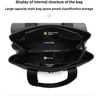 Large Capacity Ladies Handbag Fashion Woven Pattern Shoulder Bag Vintage Style Polyester Lining Soft PU Leather Material Commuter Bag