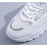 Women's Casual Breathable Leather Sneakers Versatile Flat Heel Shock Absorption Comfortable and Fashionable Shoes