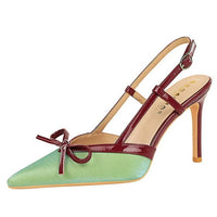 Bow Slim Heels High-End Women's Without Being Tired From Behind The Feet And Tripping Women's Singles Shoes