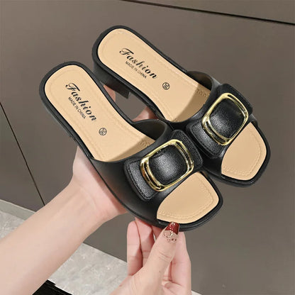 Women's Versatile Sandals - Fashion Thick Sole Flip Flops, Non-Slip Durable Outdoor Slides for Beach/Street Wear - Natalia Home Fashion