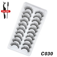 DEVOSERVICE Lashes 6/10pairs Natural Short False Eyelashes 3D Mink Lashes Extensions False Eyelashes Faux Cils Makeup Wholesale Natalia Home Fashion   C030-10Pairs-CHINA Natalia Home Fashion