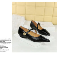 Spring Women's Shoes Classic Style Fashion Pointed Toe Daily Commuter Women's Mary Jane Party Ladies Shoes