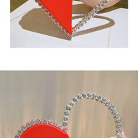 Mini Heart Shape Evening Bag Trendy Party Clutch Purse Women's Elegant Handbags For Party Prom