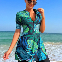Floral Modest Burkini Femmes Women Muslim Swimwear Burkini Islamic Swimsuit