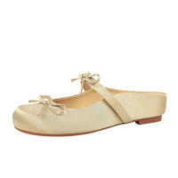 Ladies Slippers Bowknot Silks Satins Women Shoes Round Head Women Sandals Summer Shoes Women Slippers