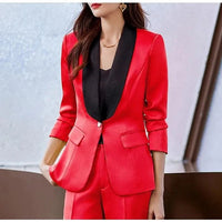 Elegant Casual Fashionable Women's Semi formal Suit Cotton Suit Jacket Matching Set Business Attire High End Workwear