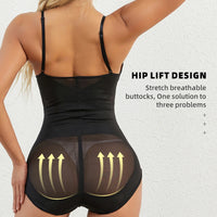 Women Sculpting Bodysuit Cross Compression abs Shaping Briefs Slimming Shapewear Over Bust Deep V Full Body Shaper Tummy Control