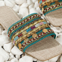 Women's Sandals Summer Flat-bottomed Retro Toe Ladies Sandals