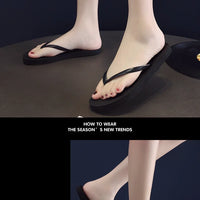 Solid Color Non-slip Leisure Couple Slippers Women Summer Beach Slippers Outdoor Women Flip Flops Breathable Beach Sandals Women