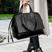 Fashionable Crocodile Pattern Tote Bag Women's Large Capacity Handbag High-End Feel Shoulder Bag Cross-Border New Model