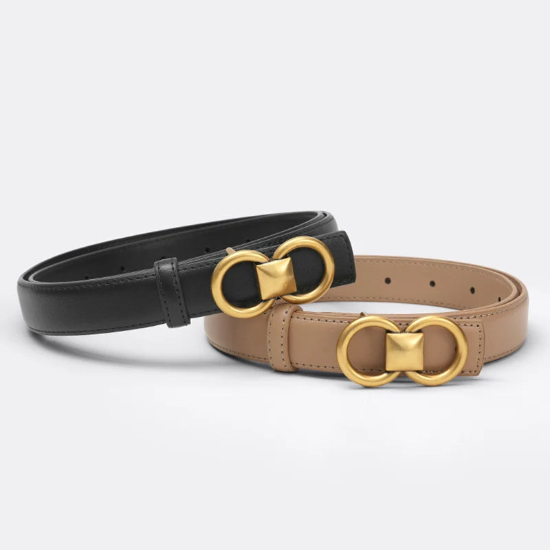 BEAUTODAY Belt Women Cow Leather Solid Color Symmetrical Buckle Waistband Jeans Dress 2024 Ladies Accessories Handmade 91102 Natalia Home Fashion    Natalia Home Fashion