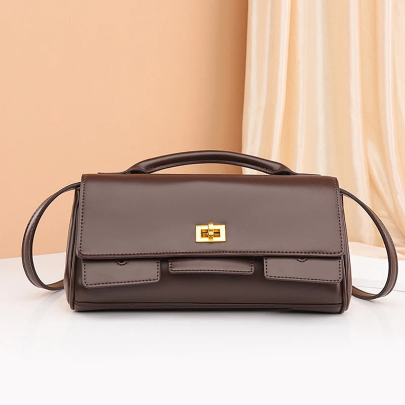 Luxury Women Bags PU Leather Shoulder Bags Women Fashion Gold Buckle Handbags Women Crossbody Bags