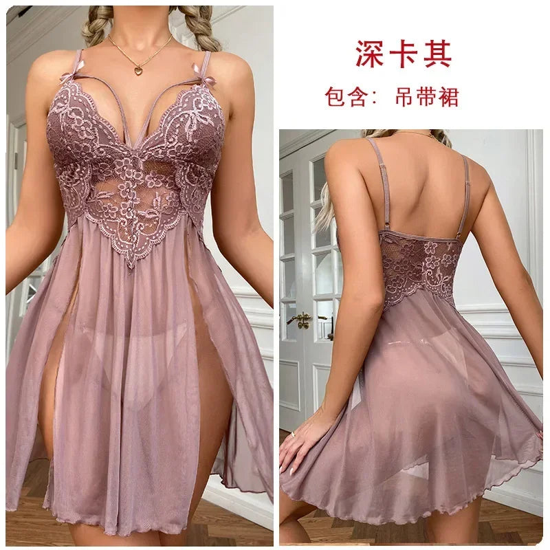 Nightgown Sleepwear Women's Clothing Home wear Suspenders Lace Sexy Comfortable Casual Embroidery Fashion Breathable Loose Fit