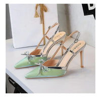 Bow Slim Heels High-End Women's Without Being Tired From Behind The Feet And Tripping Women's Singles Shoes