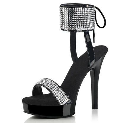 Club 13cm Strip High Heels Exotic Dancer Rhinestone Nightclub Gothic Stripper Pole Dance Fashion Sexy Fetish Full Dress