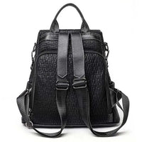 Women's Fashion Luxury Designer Leather Backpacks Large Capacity Zipper Shoulder Bags Female School Bag Travel Bag pack