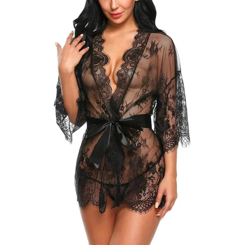 Women's Lingerie Sexy Lace Sleepwear Temptation  Flirty Intimate Apparel Home Comfort Wear