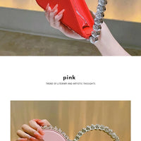 Mini Heart Shape Evening Bag Trendy Party Clutch Purse Women's Elegant Handbags For Party Prom