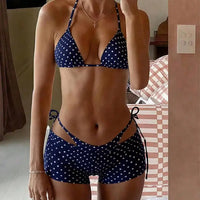 Polka Dot Sexy Bikinis Set Female Swimsuit Women Three-Piece Swimwear Beach Swim Wear Ladies Bathing Suits Bikini Pool Bathing Suit