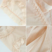 Sexy Women's Transparent Briefs Solid Color Ultra-Thin Mesh Seamless Lace Edge Underpants Underwear Panties Briefs Female