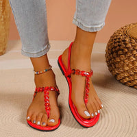Sandals Summer Elastic Strap Casual Women's Sandals Fashionable Flat Soft Comfortable Slide for Women