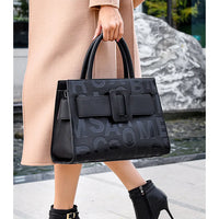 Bags for Women Trend Large-capacity Tote Bag, High Quality PU Leather Women's Retro Fashion Letter Handbag, Shoulder Bag