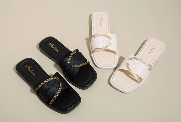 Soft Sole Flat Sandals for Women Outdoor Trendy Strappy Flip Flops Summer Beach Non-Slip Casual Shoes