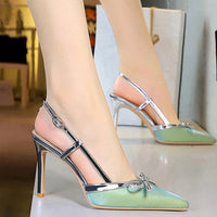 Bow Slim Heels High-End Women's Without Being Tired From Behind The Feet And Tripping Women's Singles Shoes
