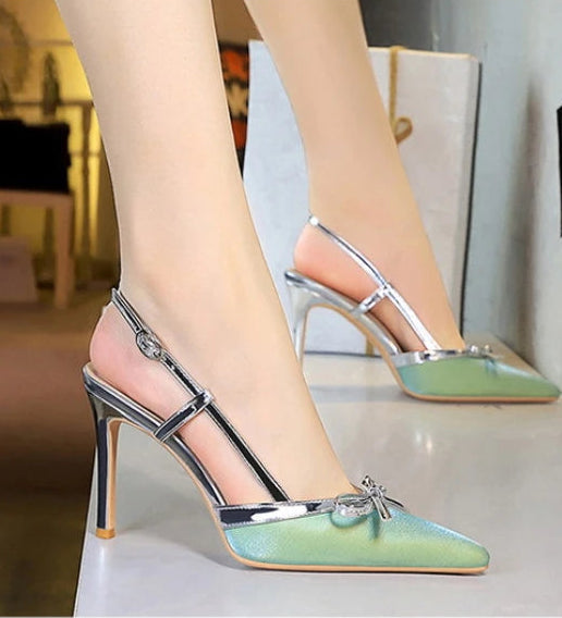 Bow Slim Heels High-End Women's Without Being Tired From Behind The Feet And Tripping Women's Singles Shoes