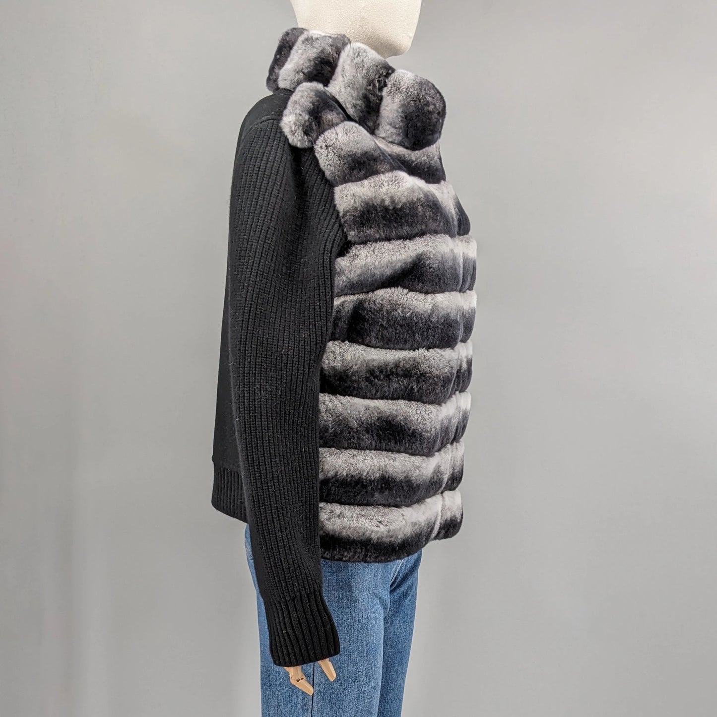 Real Rex Rabbit Fur Winter Coat Women Thick Warm Stand Collar Knitting Jacket Lady Fashion Outwear - Natalia Home Fashion