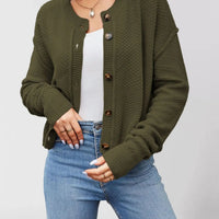 Women's Autumn New Solid Knitted Cardigan Fashion Long Sleeve Single-breasted Female Coats Y2K High Street Office Sweater Jacket Natalia Home Fashion    Natalia Home Fashion