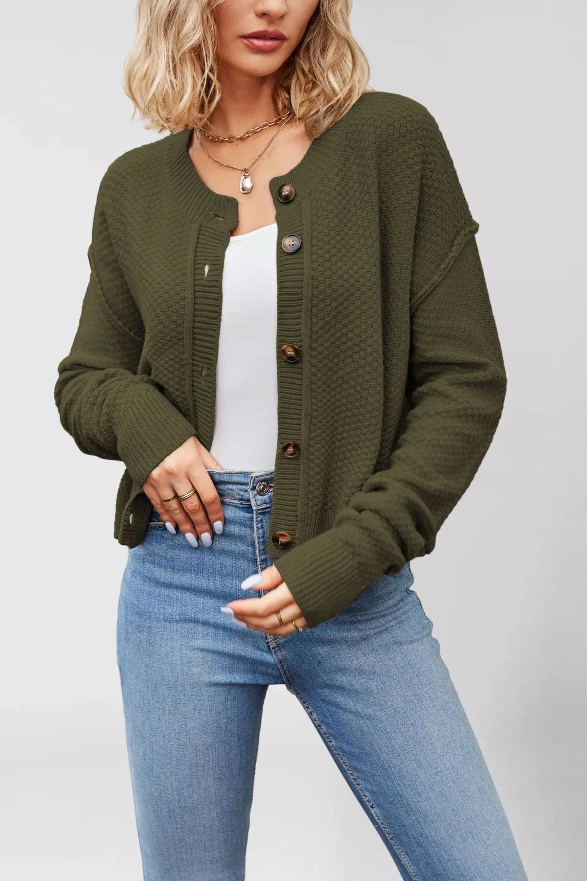 Women's Autumn New Solid Knitted Cardigan Fashion Long Sleeve Single-breasted Female Coats Y2K High Street Office Sweater Jacket Natalia Home Fashion    Natalia Home Fashion