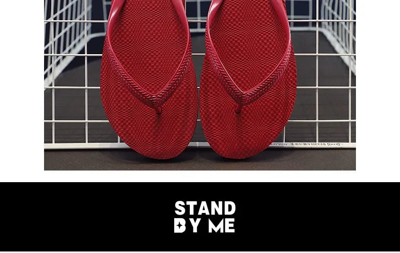 Solid Color Non-slip Leisure Couple Slippers Women Summer Beach Slippers Outdoor Women Flip Flops Breathable Beach Sandals Women