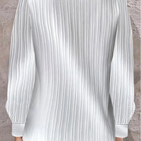 Simple Button V-neck Pullover Women's Solid Long Sleeve Casual T-shirts Elegant Lady Blouses