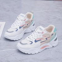 Women's Casual Breathable Leather Sneakers Versatile Flat Heel Shock Absorption Comfortable and Fashionable Shoes