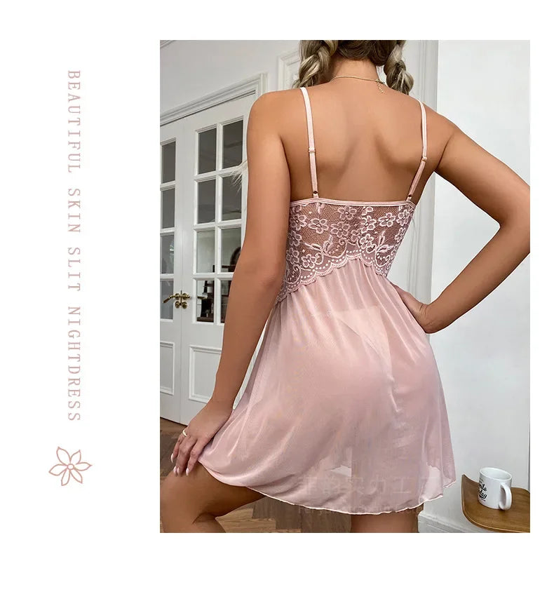 Nightgown Sleepwear Women's Clothing Home wear Suspenders Lace Sexy Comfortable Casual Embroidery Fashion Breathable Loose Fit