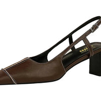 Design Shallow Women Pumps Pointed Toe Sling backs Sandals Elegant Office Work Thin High Heels Shoe Retro Shoes Women