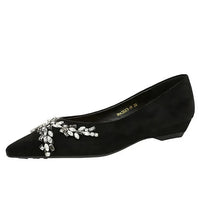 New Spring Crystal Women Mary Jane Shoes Fashion Shallow Slip on Elegant Party Dress Low Heel Shoes