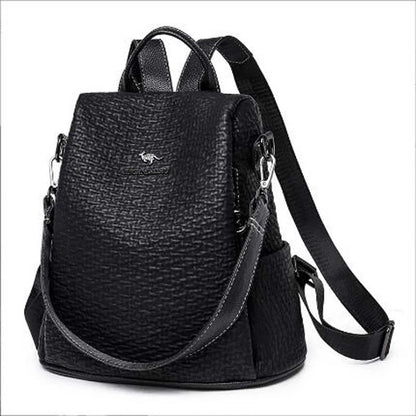 Women's Fashion Luxury Designer Leather Backpacks Large Capacity Zipper Shoulder Bags Female School Bag Travel Bag pack