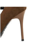 Banquet Pointed Toe High Heels Diamond Chain One-Strip Thin Heel Super High Heels Light Mouth Elegant Lace-Up