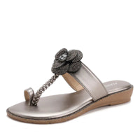 Women's Sandals Summer Slippers Casual Beach Footwear Water Diamond open Toe  Flats Natalia Home Fashion    Natalia Home Fashion