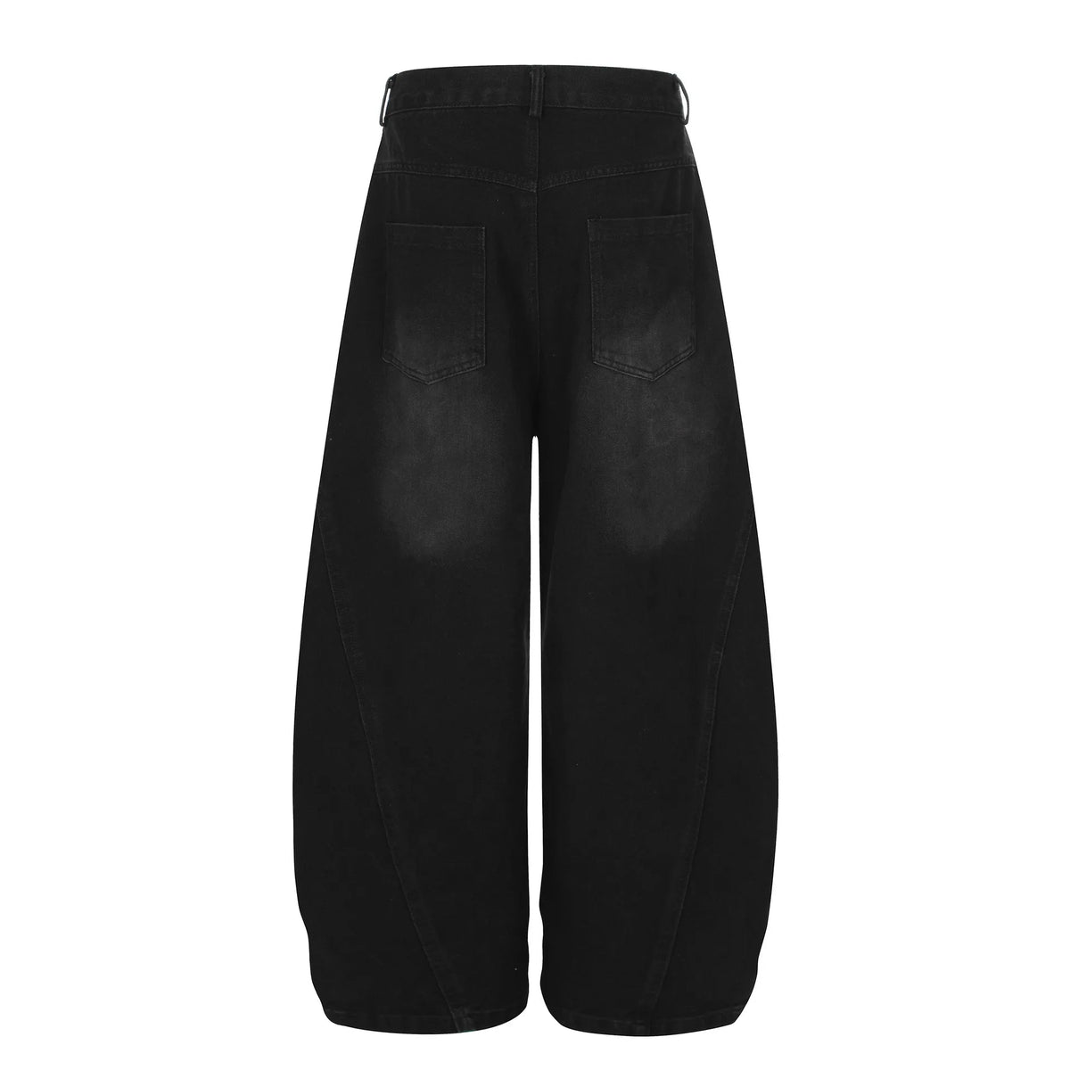 Retro Leopard Print Patchwork Baggy Jeans Men Women High Waist Wide Leg Washed Denim Pants Trousers Natalia Home Fashion    Natalia Home Fashion